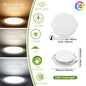 Faretto da incasso a LED da 2 pezzi AC120V 220V Faretto da incasso a soffitto rotondo 6000K Camera da letto interna per illuminazione domestica Lampada spot a LED