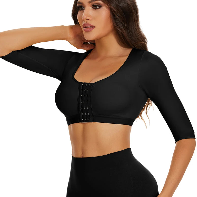 Shaper Top per le donne Flabby Braccia Compressione Post Chirurgia Chiusura frontale Reggiseno Canotta corta Shapewear Supporto per la schiena Body Shaper