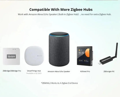 SONOFF ZBMINI L2 Extreme ZigBee Smart Switch Nessun cavo neutro richiesto Interruttore di controllo a 2 vie a 1 banda Funziona vocale Alexa con ZBBridge