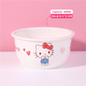 WUHE Set di Stoviglie per Bambini Hello Kitty, Ciotole e Piatti in Melamina, Design Cartoon per Ragazze, Senza BPA, Infrangibile, Lavabile in Lavastoviglie