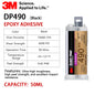 Adesivo Strutturale Epossidico Bicomponente Nero 3M DP490 Scotch-Weld 50mL 2:1 Anti-Scorrimento ad Alta Resistenza per Metallo Composito