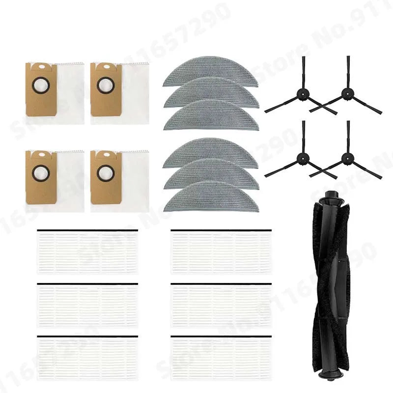 Spazzola principale/laterale Filtro HEPA Mop Panno Scatola per la polvere Sacchetto per la polvere per XiaoMi Lydsto R1 / R1A / R1 Pro / S1 Parti per aspirapolvere robot
