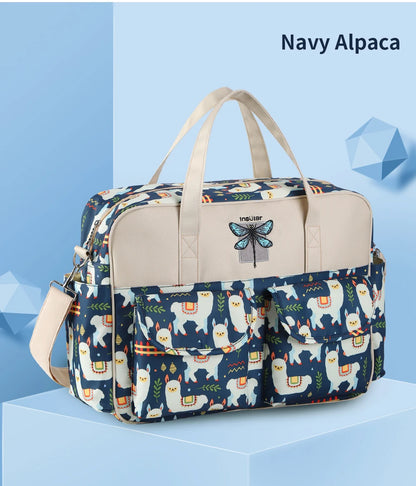 Borsa per pannolini impermeabile di nuovo stile borsa da viaggio Messenger di grande capacità borse multifunzionali per passeggino madre maternità