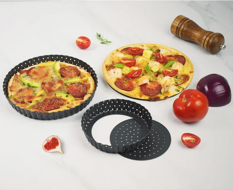 5/8/9 pollici Tortiera Perforata PIZZA Pan Antiaderente Torta Alla Frutta Stampi Per Torte Teglia Fondo Teglia Da Forno Bakeware Strumenti