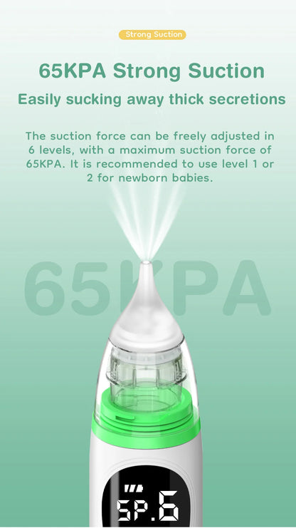 MAMIJOY Elettrico Assorbitore Nasale Silenzioso Bambino Ostacolo Rinite Cleaner Aspiratore Nasale Muco Nasale Strumento di Pulizia Per Il Neonato