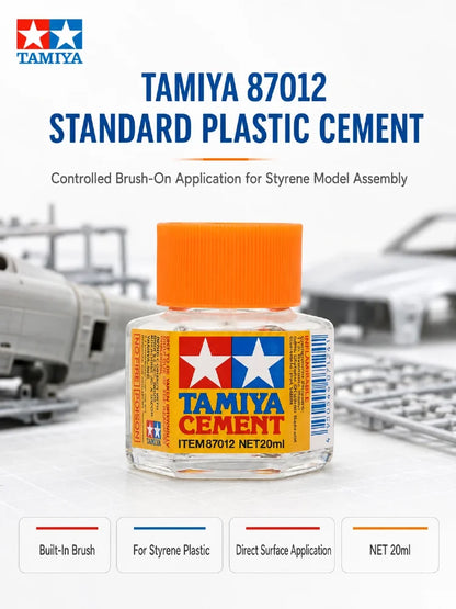 Adesivo in plastica TAMIYA 87012 per modellismo in stirolo, colla di precisione per assemblaggio kit, 20ml