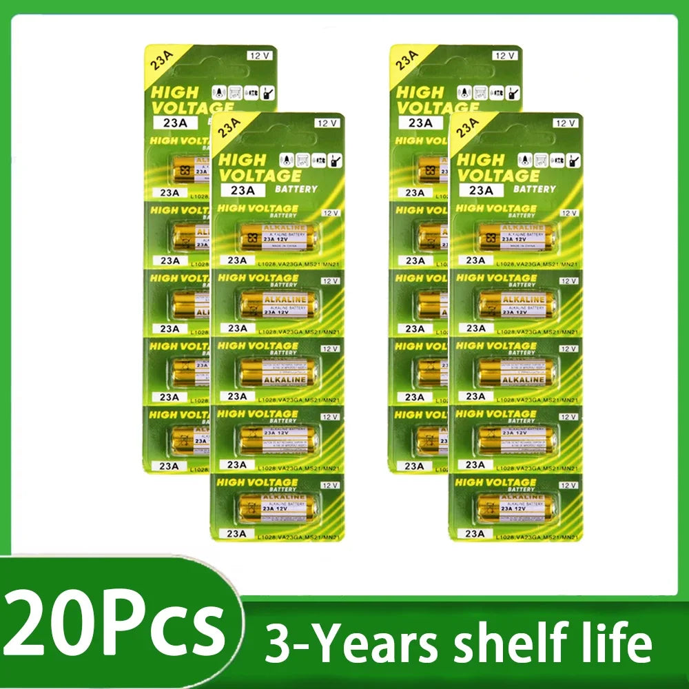 Batteria 12V 23A 23GA A23S E23A EL12 MN21 V23GA GP23A LRV08 per campanello, telecomando, giocattolo elettrico, pacco batterie alcaline A23