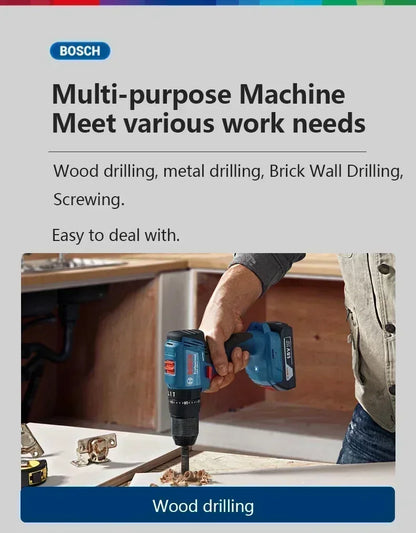 Bosch GSB 185-LI Trapano a Percussione Senza Spazzole 18V 1900RPM Cacciavite Elettrico Multifunzione Utensili Elettrici (Senza Batteria)