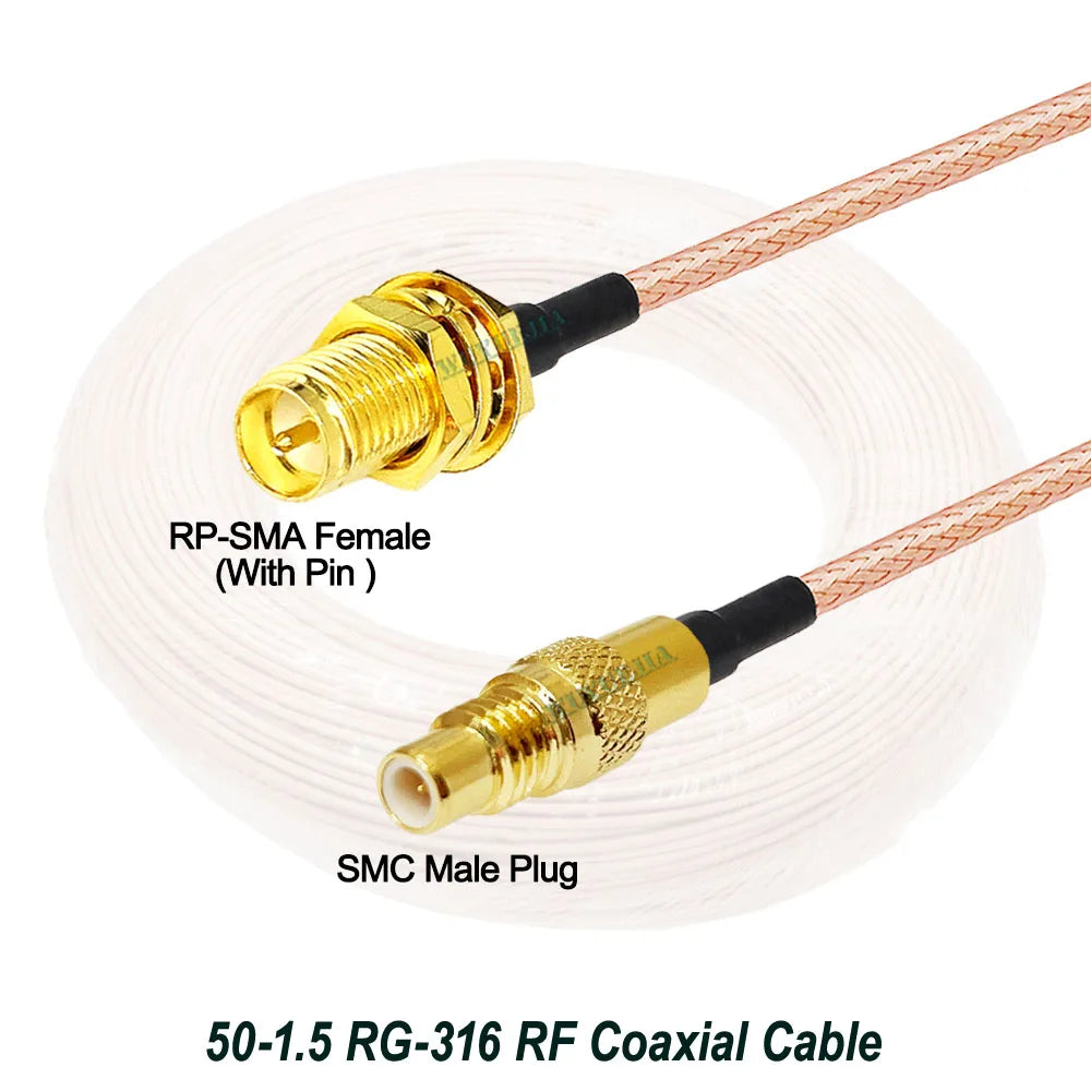 Linea di collegamento SMA a SMC Interfaccia RF SMC Spina maschio SMA a prolunga jack femmina SMC Cavo coassiale adattatore RF 50-1,5 RG-316