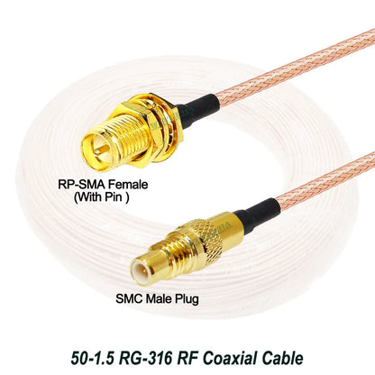 Linea di collegamento SMA a SMC Interfaccia RF SMC Spina maschio SMA a prolunga jack femmina SMC Cavo coassiale adattatore RF 50-1,5 RG-316