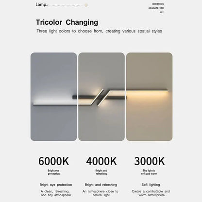 Lampade da parete a LED nordiche per corridoio corridoio 60cm/80cm/100cm Luci da parete a LED interne Sconce da parete Illuminazione per cucina Sala da pranzo