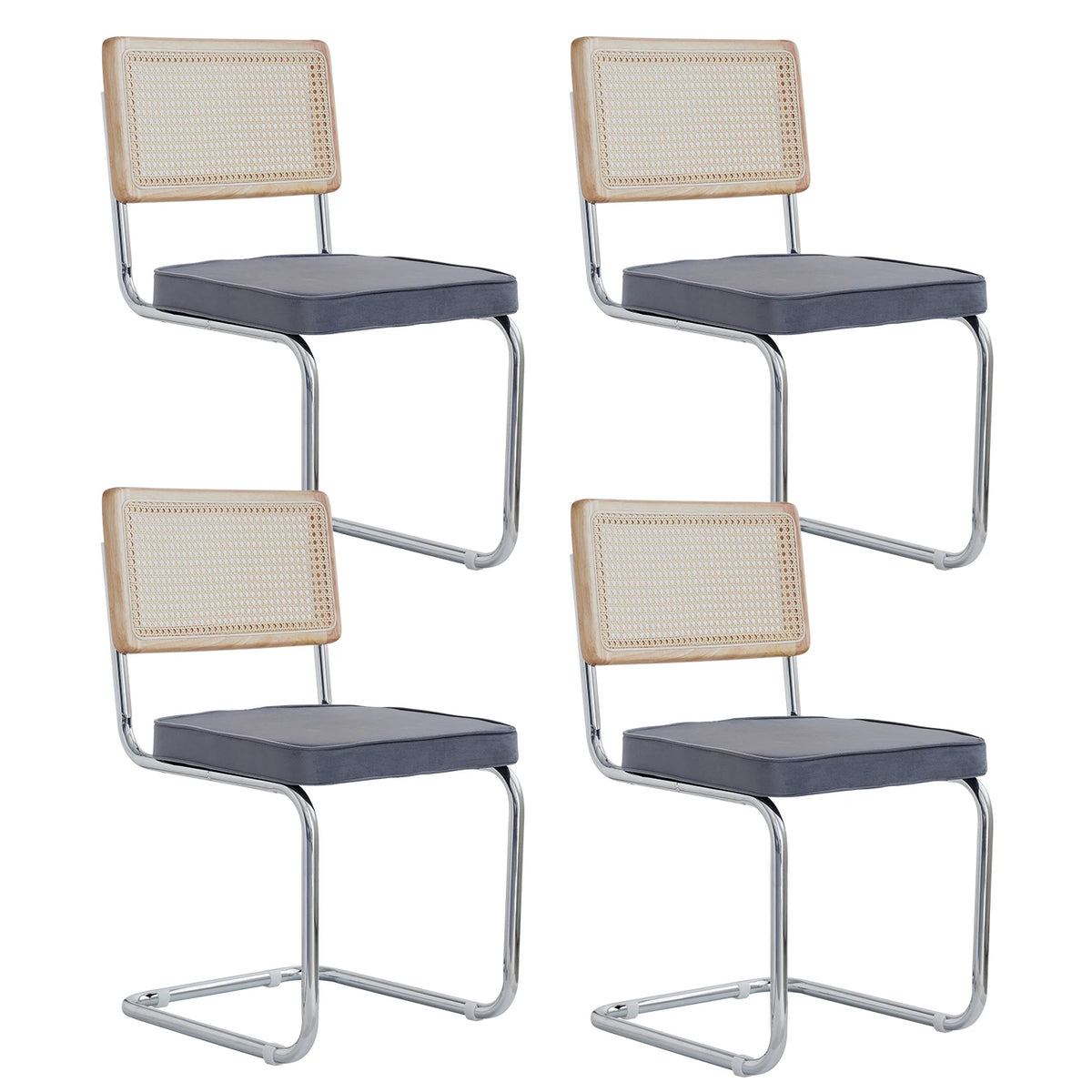 EGOONM Set di 2/4 sedie da pranzo retrò sedia in rattan di plastica casa camera da letto scrivania schienale sgabello arco computer ufficio sedile imbottito