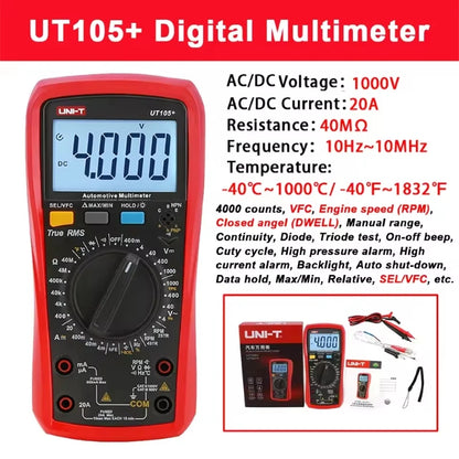 Multimetro Automobilistico UNI-T UT105+ UT107 PLUS, Tester per Batterie Auto UT673A UT675A, Misuratore di Spessore Rivestimenti UT343A UT343D