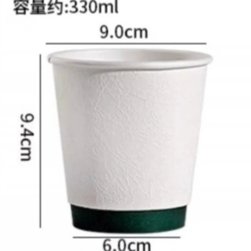 Bicchieri di Carta Monouso per Caffè, Latte e Tè con Coperchio, Design Goffrato e Texture Opaca per Bevande Calde