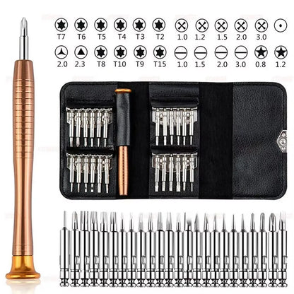 Set di cacciaviti di precisione, Kit di attrezzi per Laptop, Kit di riparazione di cacciaviti per Computer professionale 152/25 in 1 cacciavite Torx T5 T6
