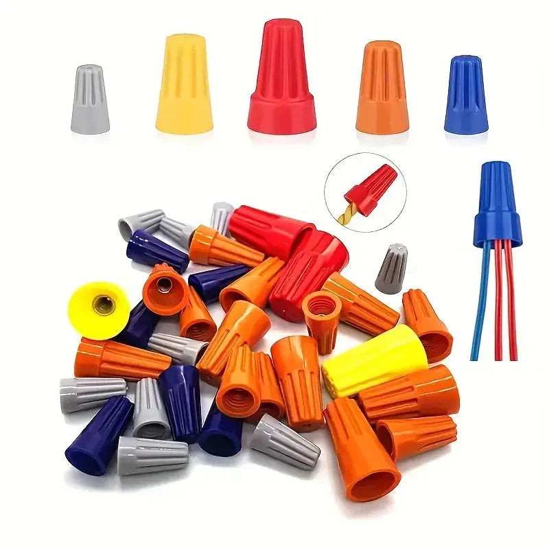 Kit di connettori rapidi in scatola da 40/220 pezzi, terminali con tappo a vite, connettori per apparecchiature elettriche, terminali per connettori di cavi, AWG 24-7
