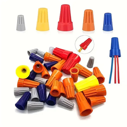 Kit di connettori rapidi in scatola da 40/220 pezzi, terminali con tappo a vite, connettori per apparecchiature elettriche, terminali per connettori di cavi, AWG 24-7