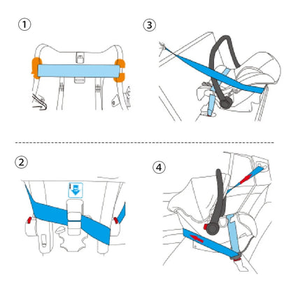 Sistema di trasporto per bambini 3 in 1 con seggiolino auto per neonati e navicella, passeggino pieghevole reversibile a 360 gradi, carrozzina alta per neonati fino a 3 anni, cintura di sicurezza a 5 punti, tettuccio in pelle