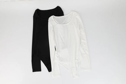 Body a maniche lunghe per donna Girocollo Shapewear Shaper Lady Sexy Going Out Top Tuta Abiti caldi femminili Autunno Inverno