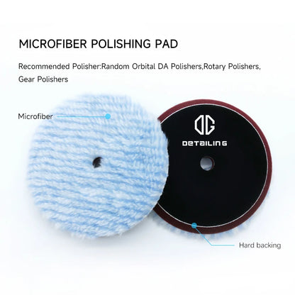 DETAILING Tampone per lucidatura in microfibra da 3/5/6/pollici per lucidatura per carrozzeria auto Ruote per lucidatura in micro fibra per lucidatrice per auto Lucidatura Ceretta