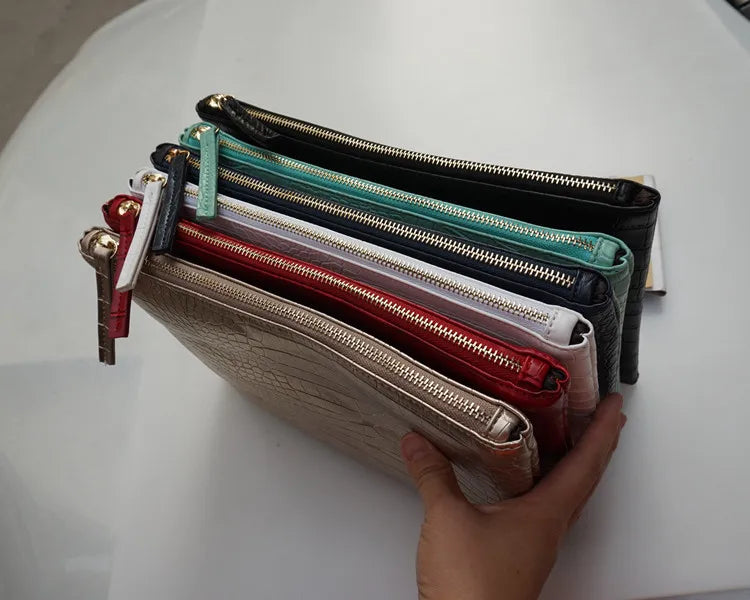 Borsa Clutch da Donna in Pelle PU Effetto Coccodrillo, Pochette da Sera a Busta, Nuova Collezione 2026, Borsa a Mano Femminile, Pochette da Donna
