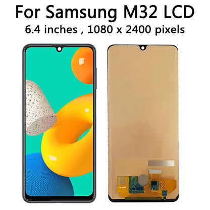 Schermo Display M325 per Samsung M32 LCD M325F M325FV/DS M325FV M325F/DS Sostituzione Gruppo Digitalizzatore Touch Screen
