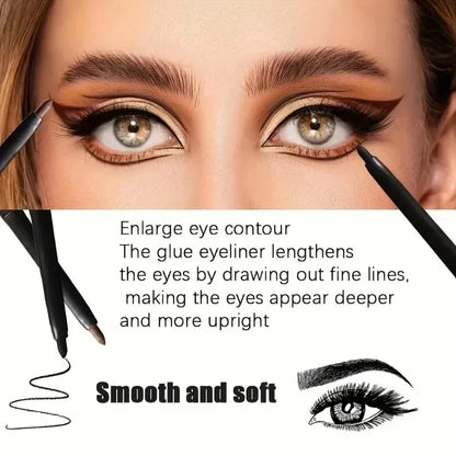 1-12 Pezzi Matita Eyeliner Nera Impermeabile, Anti-sbavatura, Applicazione Facile con Rotazione, Gel Occhi per Trucco Occhi Audace Stile Punk Adatto ai Principianti