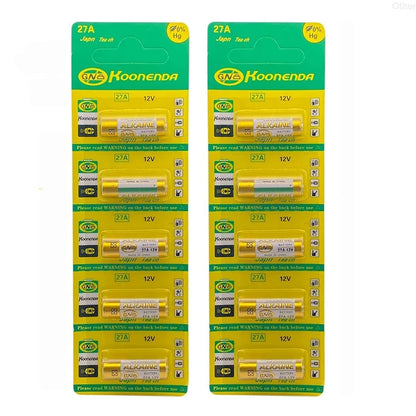 Batteria Alcalina 12V 27A L828 G27A MN27 MS27 GP27A A27 V27GA A27BP K27A VR27 per Campanelli, Allarmi, Telecomandi, Mouse