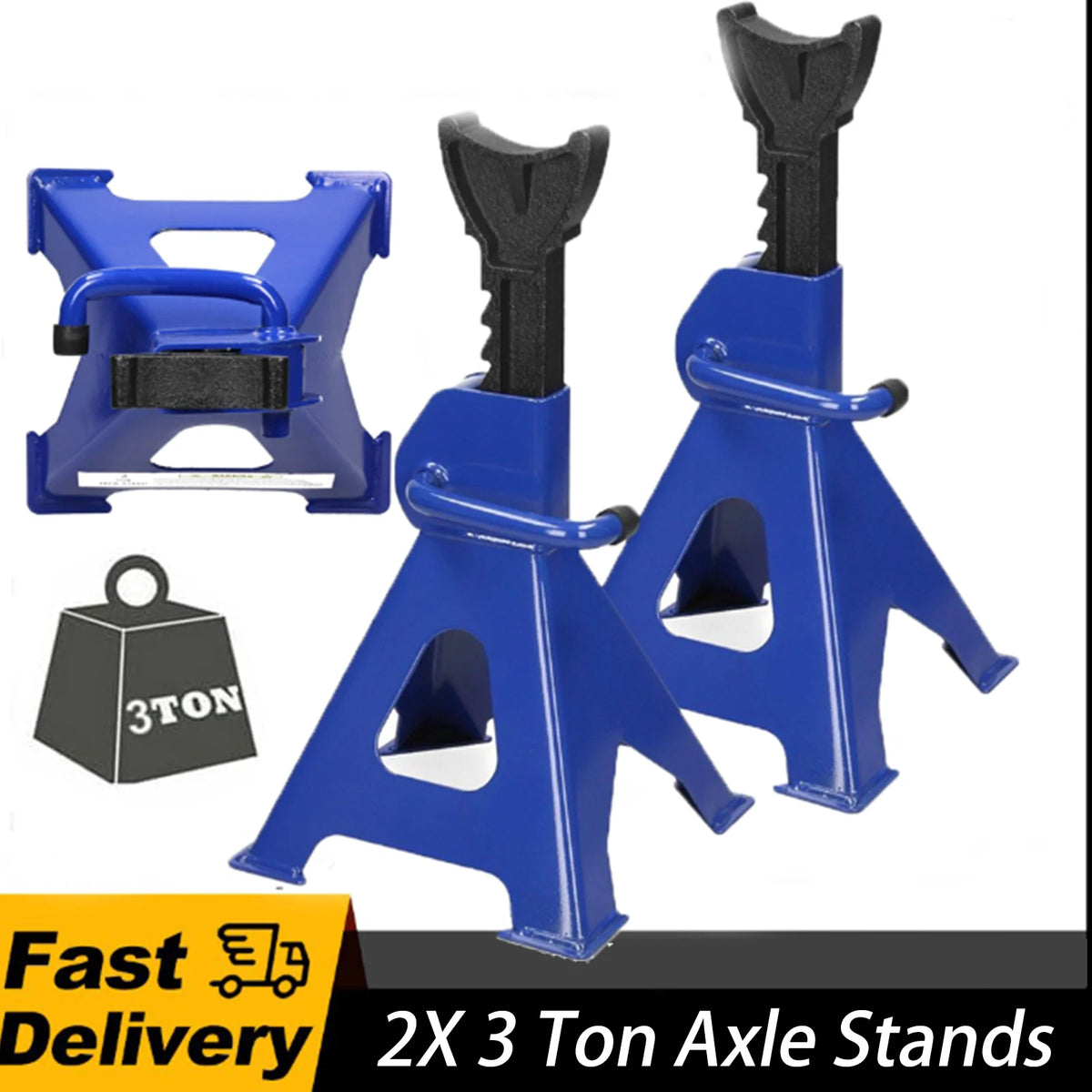 Supporti per Assali Resistenti da 3 Tonnellate, Altezza 29-43cm, Confezione da 2