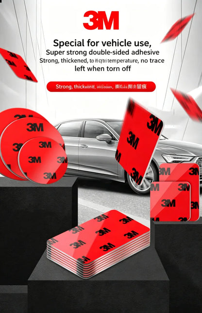 3M 10 pezzi 5108 Nastro biadesivo quadrato/rotondo, adesivo per fissaggio forte, nastro ad alta viscosità senza tracce, nastro speciale per fissaggio auto