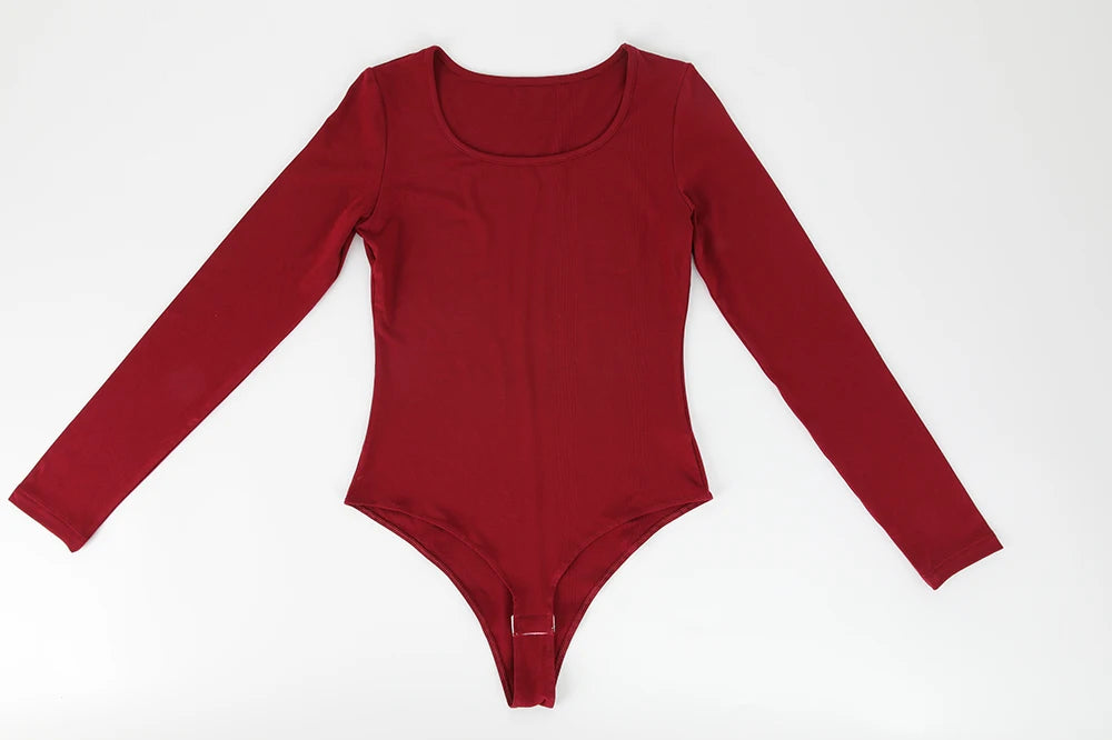 Body a maniche lunghe per donna Girocollo Shapewear Shaper Lady Sexy Going Out Top Tuta Abiti caldi femminili Autunno Inverno
