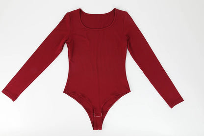 Body a maniche lunghe per donna Girocollo Shapewear Shaper Lady Sexy Going Out Top Tuta Abiti caldi femminili Autunno Inverno