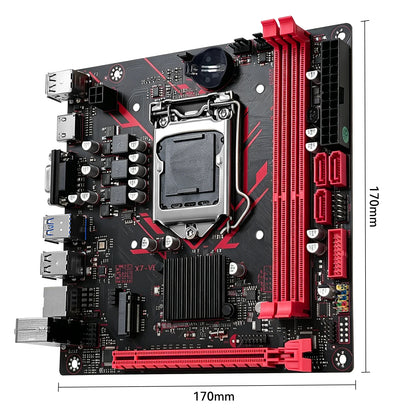 Scheda madre MACHINIST B75 X7 VB LGA1155 Supporto Dualchannel DDR3 RAM CoreI3/I5/I7 CPU 2/3Gen per computer da gioco USB3.0 SATA3.0