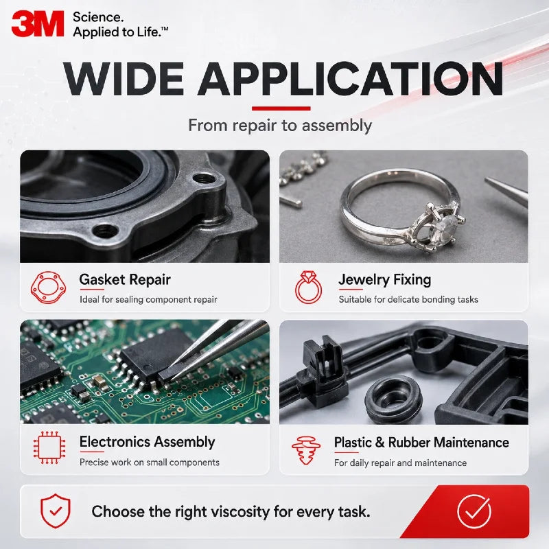 Adesivo Istantaneo Originale 3M PR40 PR100 PR1500 Scotch-Weld per Plastica, Gomma, Guarnizioni, Gioielli, Elettronica, Colla CA a Rapida Asciugatura
