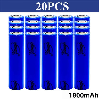Batteria al litio 18650 originale, 1800mAh, 3,7V, ricaricabile, batteria agli ioni di litio di grado A per torcia, vaporizzatore, power bank