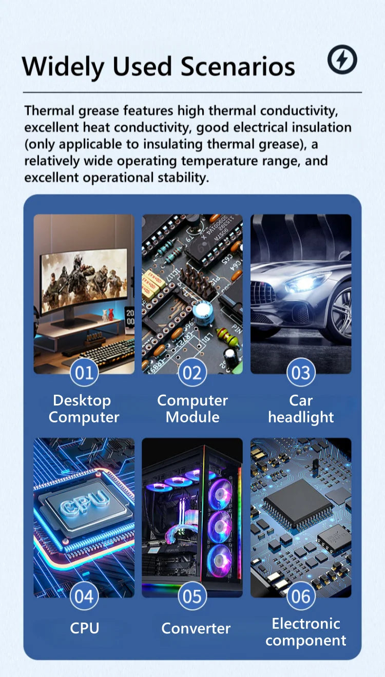 Pasta Termica Originale Halnziye HY206 6.0W/m-K Sostitutiva dei Pad Termici per Raffreddamento CPU GPU VRAM Laptop