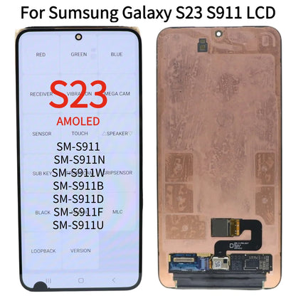 Display AMOLED ORI 120Hz per Samsung Galaxy S23 S911 S911D S911B/DS, Schermo LCD Digitale Touch di Ricambio