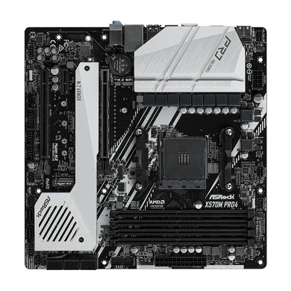 Scheda Madre ASRock X570M Pro4 AMD X570 AM4 Supporta CPU 5800X3D 5700X3D 5600G 4xDDR4 4200MHz PCIe4.0 M.2 NVME MATX