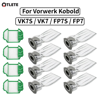 Sacchetto per la polvere per aspirapolvere senza fili (Vorwerk Kobold VK7S / VK7 / FP7S / FP7), filtro HEPA e sacchetti per la polvere, pezzi di ricambio.