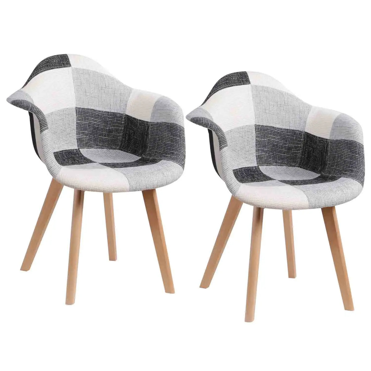 2 pz/set sedie da pranzo moderne nordiche poltrone in tessuto Patchwork sedia di lusso sgabello per Computer per il tempo libero Design di mobili per soggiorno