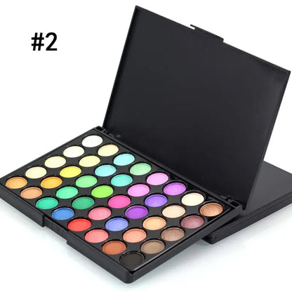 40/74/78 colori glitter palette di ombretti opaco impermeabile a lunga durata polvere pressata kit di cosmetici moda donna strumenti di trucco