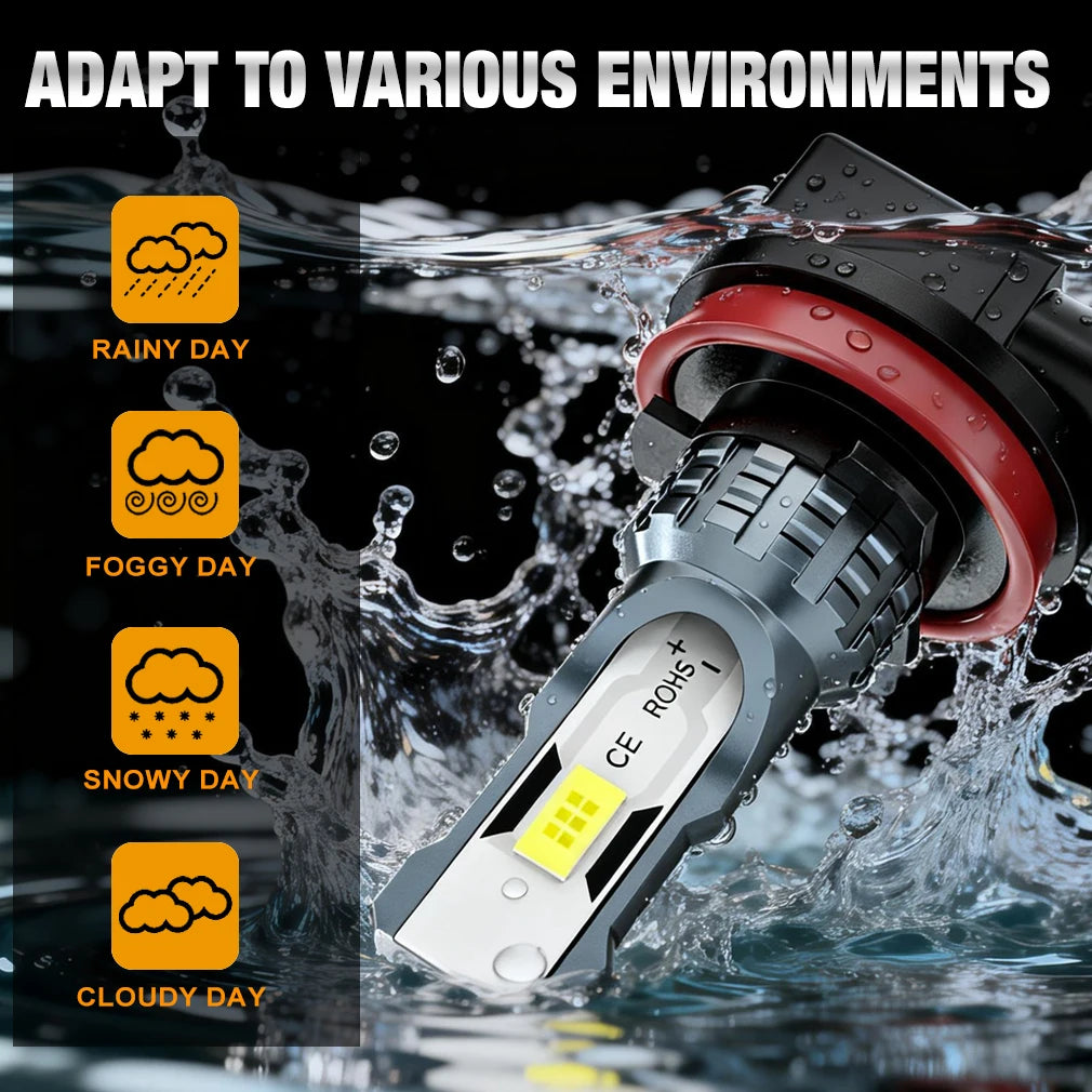 Fari LED XSTORM H7 80W 20000LM, Luci Fendinebbia H4 H11 9005 9006, Lampadine LED Canbus per Auto, Plug & Play 6000k 12V