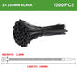 250/1000PCS fascetta in Nylon di plastica autobloccante nera 3*100 3*150 4*200 fascetta fermacavo anello di fissaggio fascette fascette in Nylon