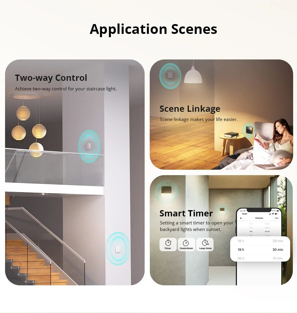 SONOFF ZBMINI L2 Zigbee Zbminil2 Interruttore smart Zigbee Mini L2 Nessun cavo neutro richiesto Controllo bidirezionale a 1 gruppo Alexa Google Home