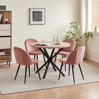 Un Set di 4 sedie da pranzo nordiche da cucina camera da letto comò in velluto Party sedie da pranzo di lusso moderne Design mobili per la casa unici