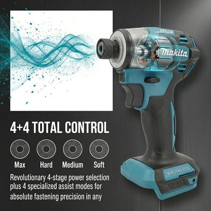 2026 Makita DTD173 Avvitatore a Impulsi Senza Fili 18V con Motore Brushless, Trapano Elettrico per Legno/Bulloni/Modalità T, Utensile Elettrico Ricaricabile