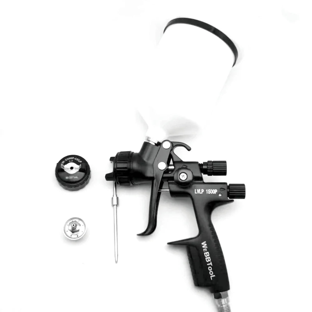 LVLP 1500P Pro Pistola a spruzzo per vernice di alta qualità Strumento di spruzzo per auto Pistola a spruzzo ad aria Ugello da 1,3/1,7 mm Pistola a spruzzo professionale