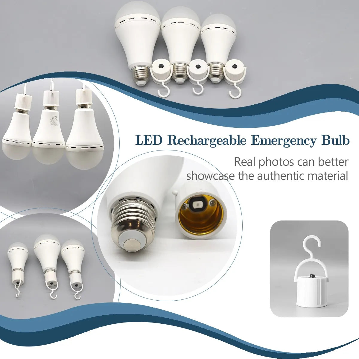 1-10 pezzi lampadina a LED ricaricabile AC100-240V E27 7W 9W 12W lampadina di emergenza per energia domestica campeggio esterno portico lampade da giardino