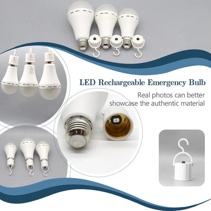 1-10 pezzi lampadina a LED ricaricabile AC100-240V E27 7W 9W 12W lampadina di emergenza per energia domestica campeggio esterno portico lampade da giardino