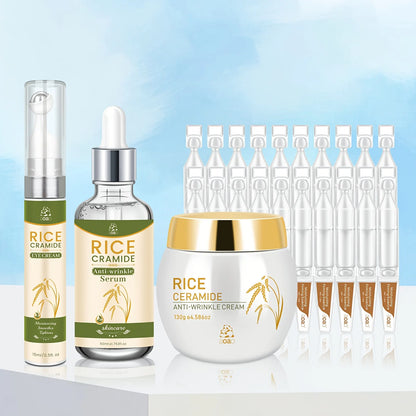 Set regalo da 23 pezzi anti-rughe con vitamina E, collagene e acido ialuronico per un'idratazione profonda, nutrimento e una pelle raffinata. Adatto a tutti i tipi di pelle, trattamento antirughe che fa sembrare la pelle più